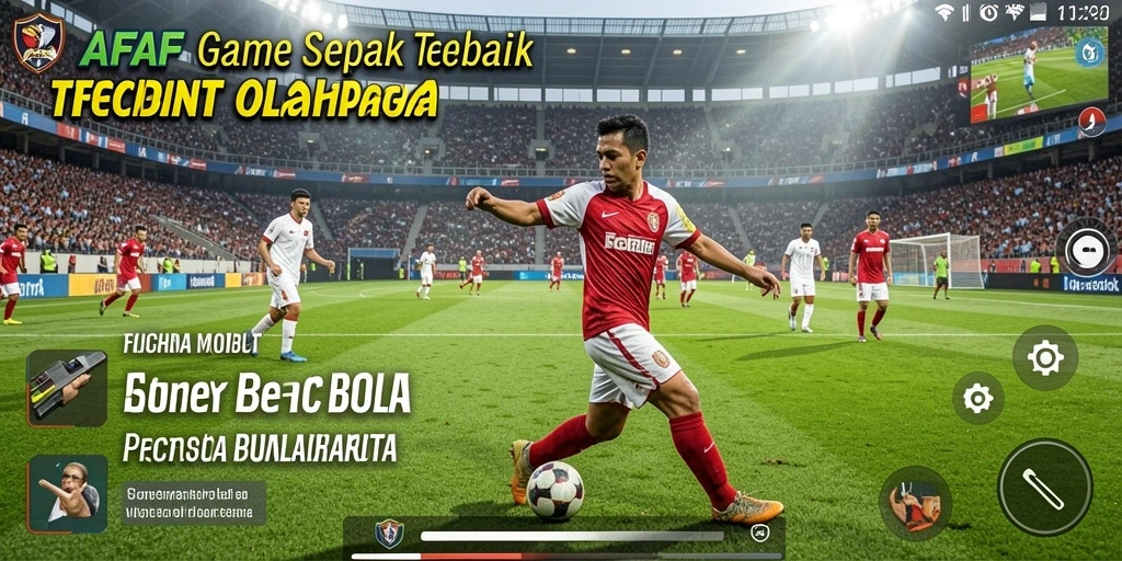 Tampilan gameplay AFAF dengan aksi sepak bola yang mendebarkan.