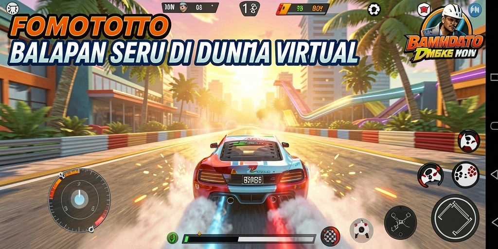 Gameplay Racing yang mendebarkan di FOMOTOTO dengan grafis memukau.