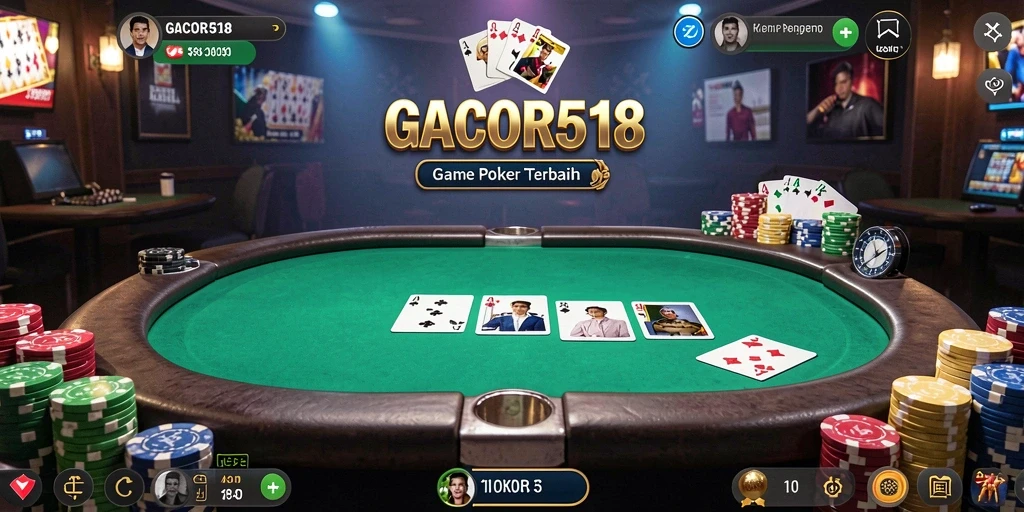 Tampilan menarik dari gameplay Poker di GACOR518.