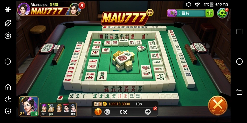 Screenshot MAU777 menampilkan gameplay seru Mahjong.