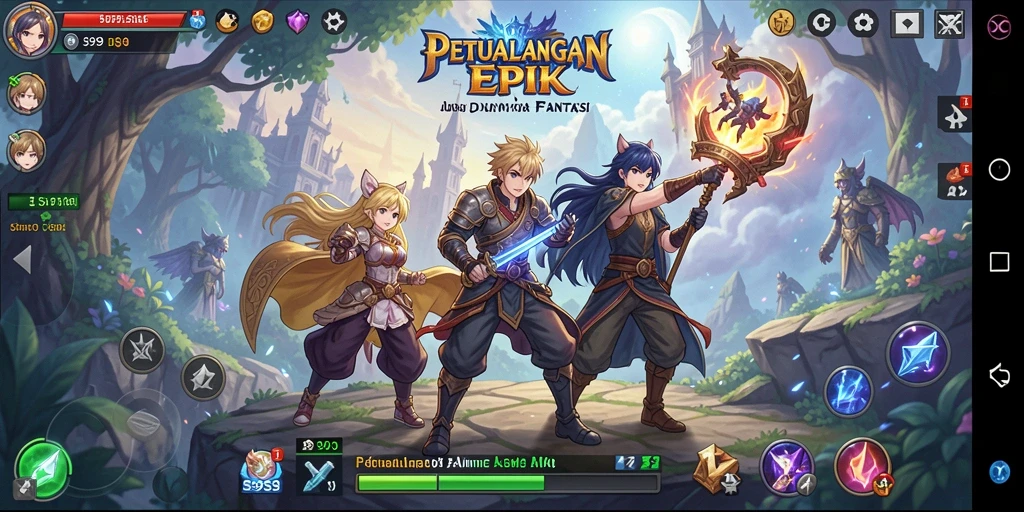 Tampilan gameplay epik dari S9S9 dengan karakter Anime.