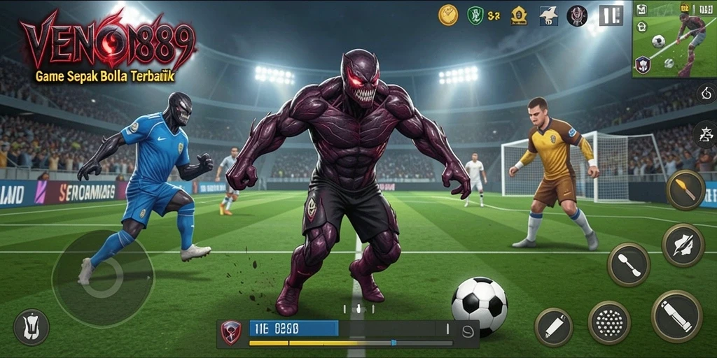 Tampilan gameplay VENOM889 yang menarik dan menegangkan dalam sepak bola.