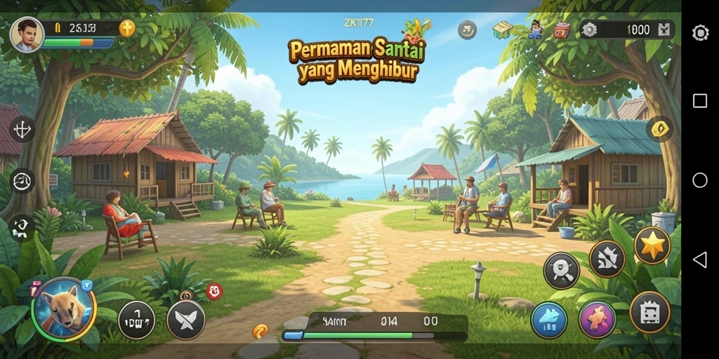 Tampilan gameplay menarik dan penuh warna dari ZK1177.